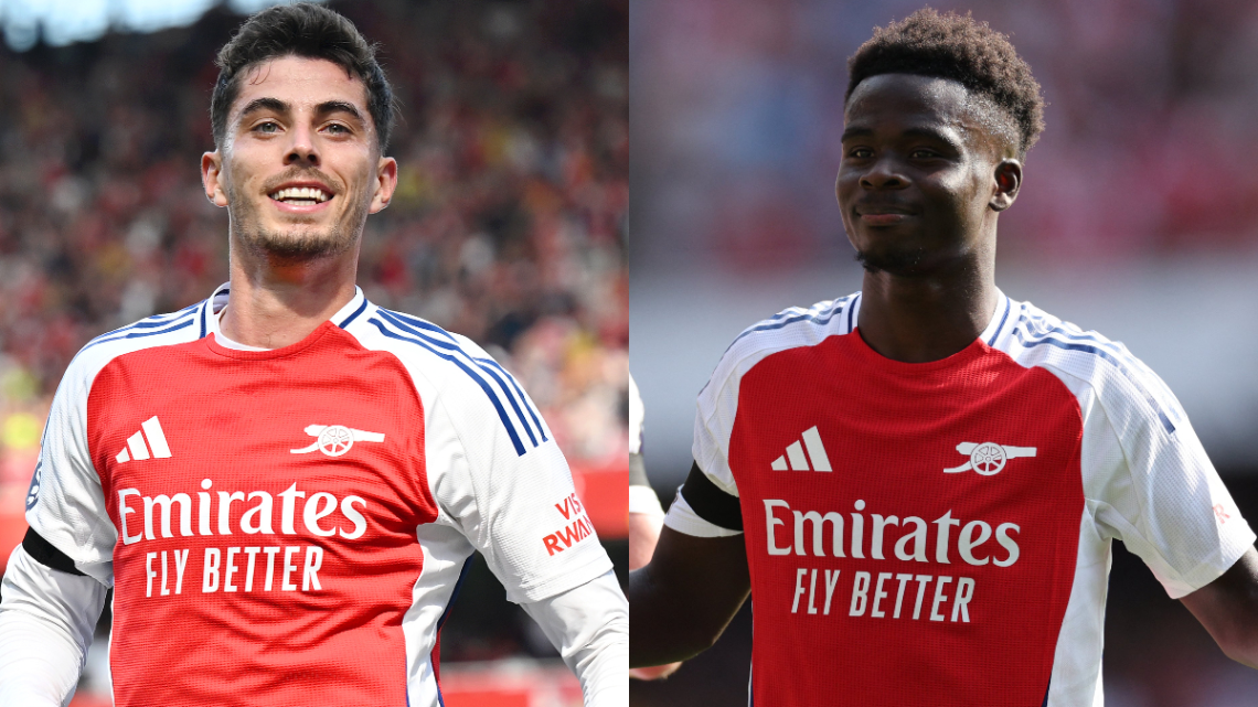 Saka e Havertz trabalham juntos, Arsenal 2-0 Wolves