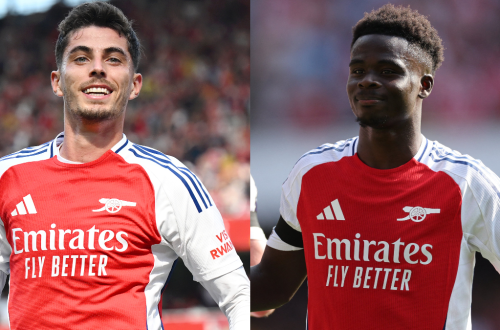 Saka e Havertz trabalham juntos, Arsenal 2-0 Wolves